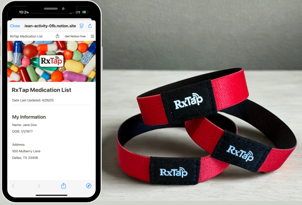 RxTap Medication List Package